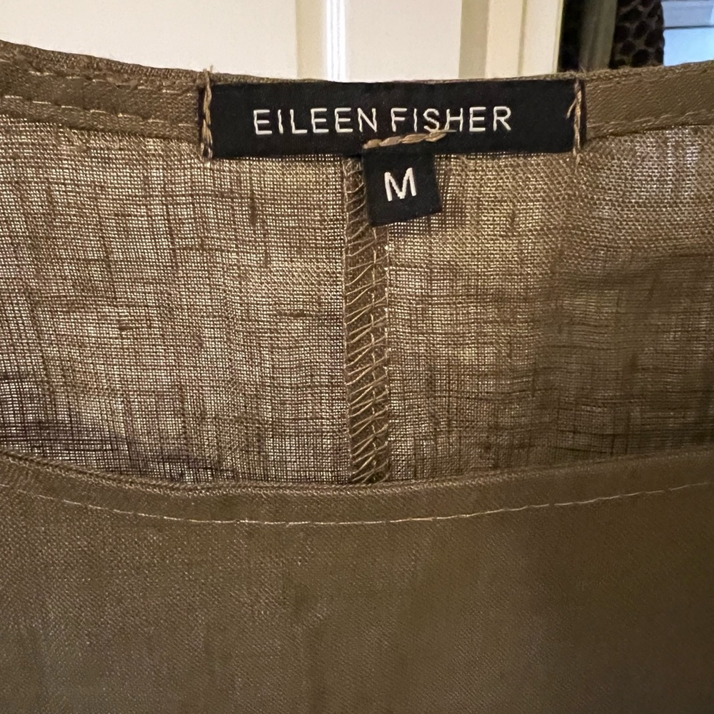 Eileen Fisher linen sheath dress size medium